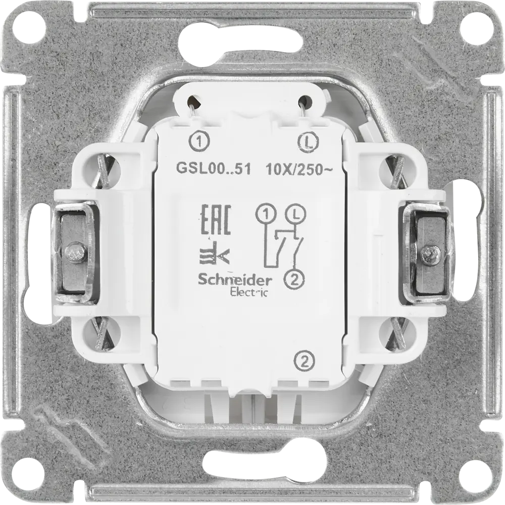 Schneider Electric Glossa — двухклавишный выключатель для элегантного освещения 84730734 STLM-0054173 - Вид №3