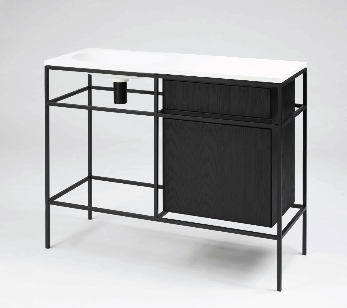 Ex.T Frame Умывальник с решеткой и тумбой comp-comp-gl2d - Вид №1