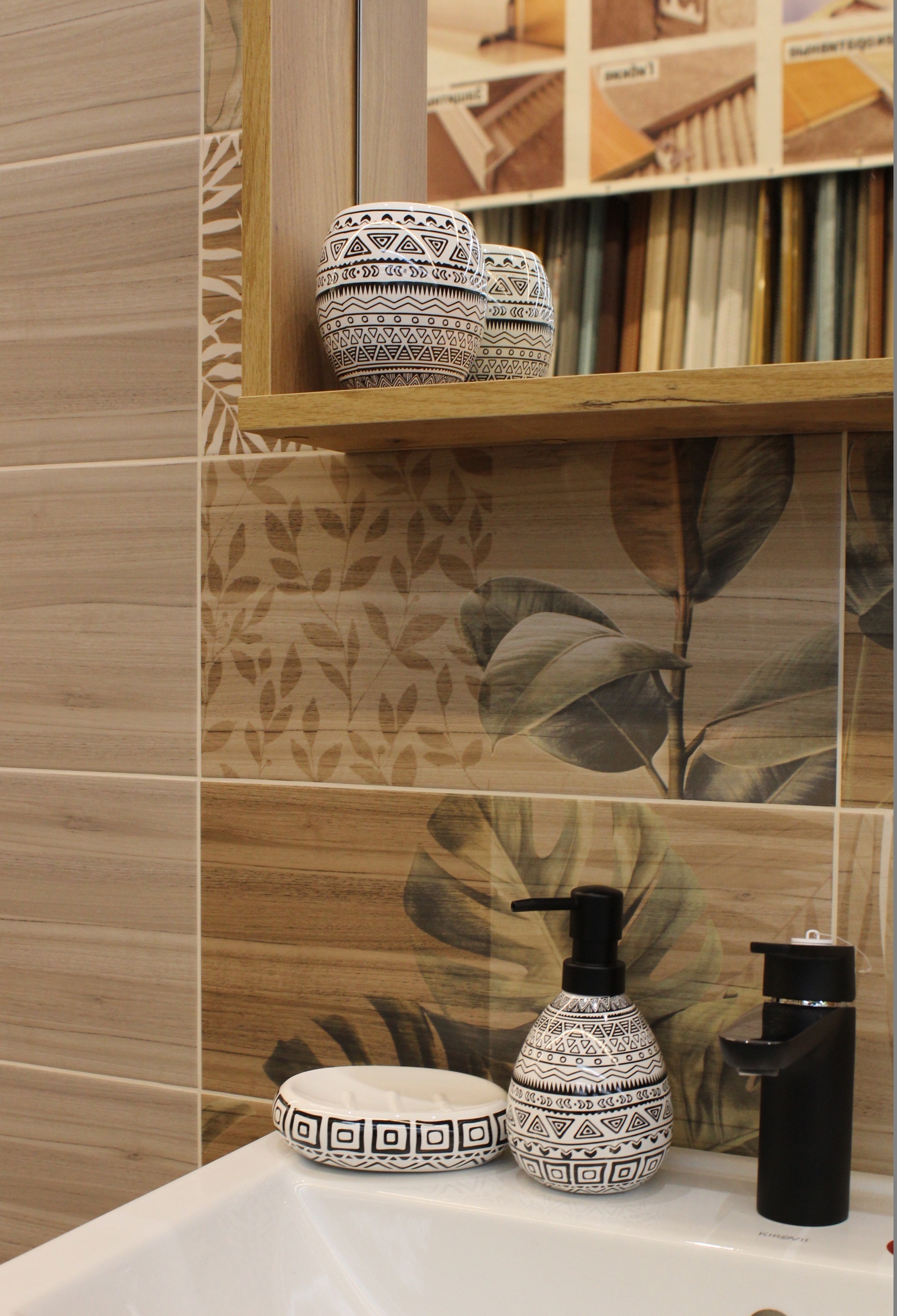 83425119 Стакан для зубных щёток керамика цвет белый/чёрный Nomads STLM-0041242 MOROSHKA  - Вид №7