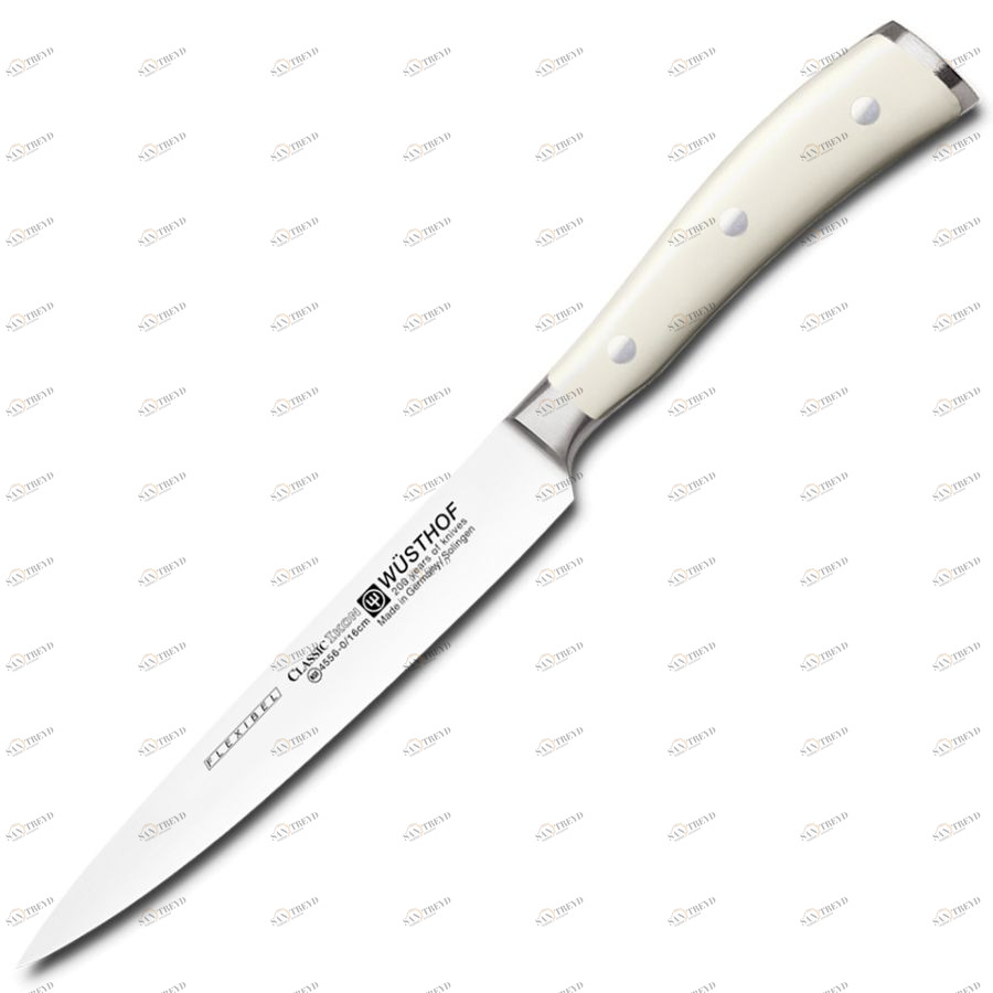 Нож кухонный филейный гибкий Ikon Cream White, 16 см WUESTHOF W45560