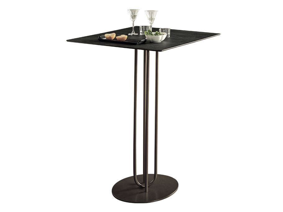 Стальной и деревянный высокий квадратный садовый стол Bontempi Casa RAIL ARCH-00127130