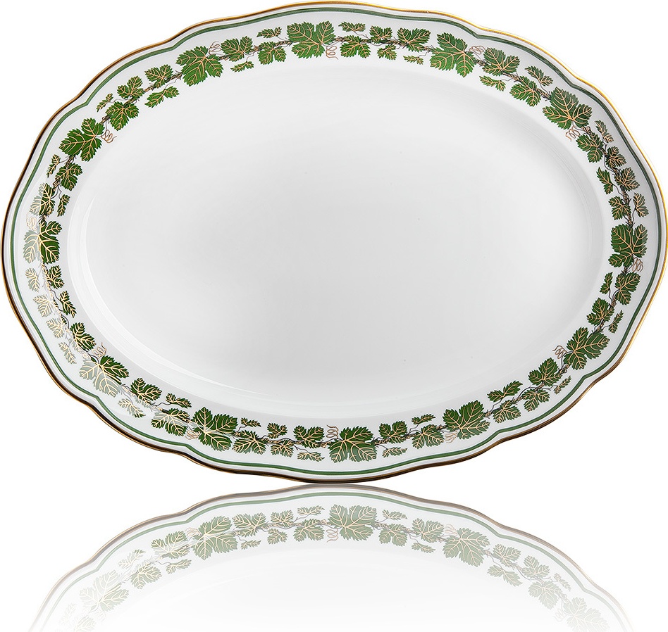 83649 Meissen Блюдо овальное 35см "Виноградная лоза" (с золотом) Фарфор 
