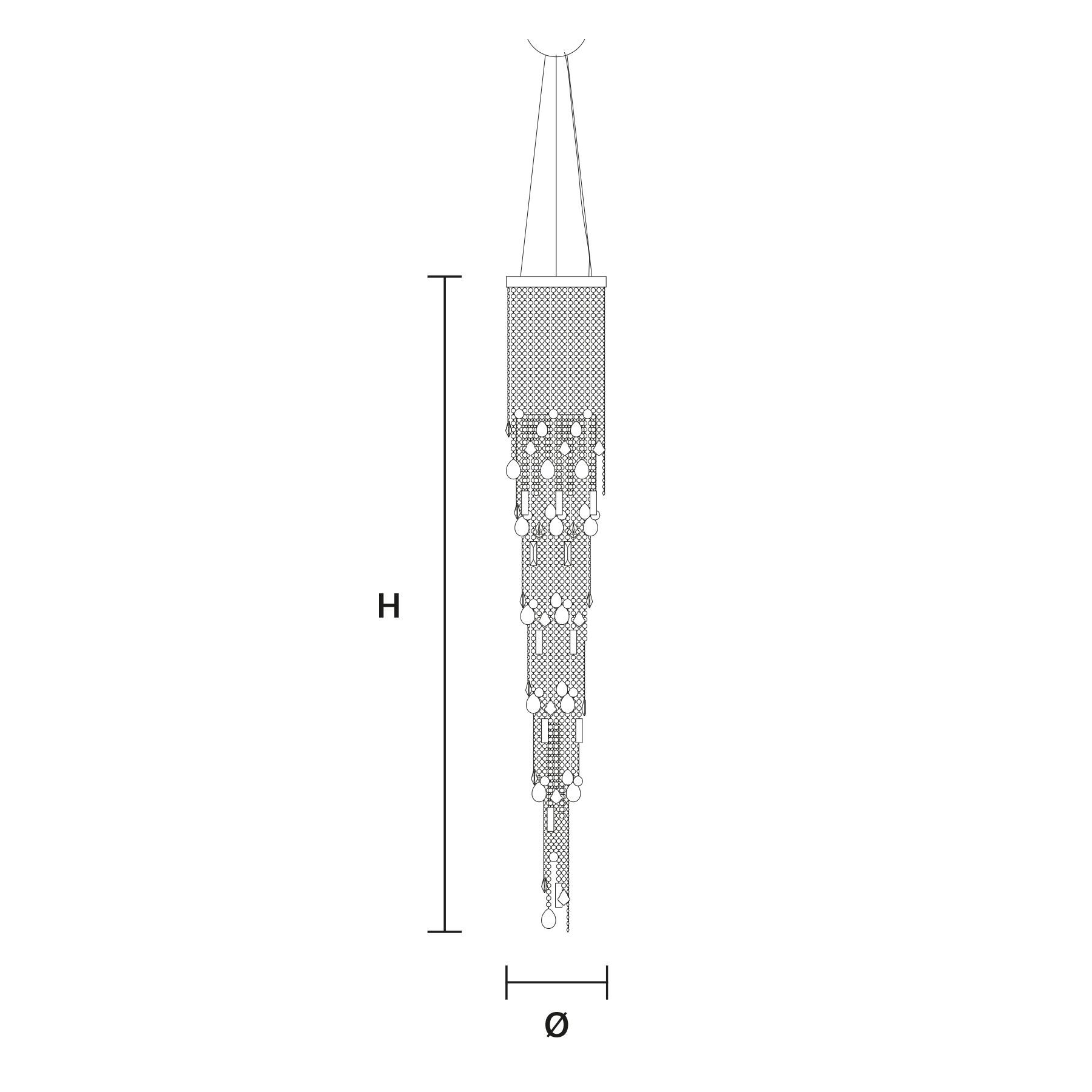 Подвесной светильник с кристаллами Masiero Cristalle ARCH-00009905