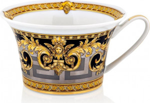 10582034 Rosenthal Versace Чашка чайная с блюдцем Rosenthal Versace Престиж Гала 220мл, фарфор Фарфор