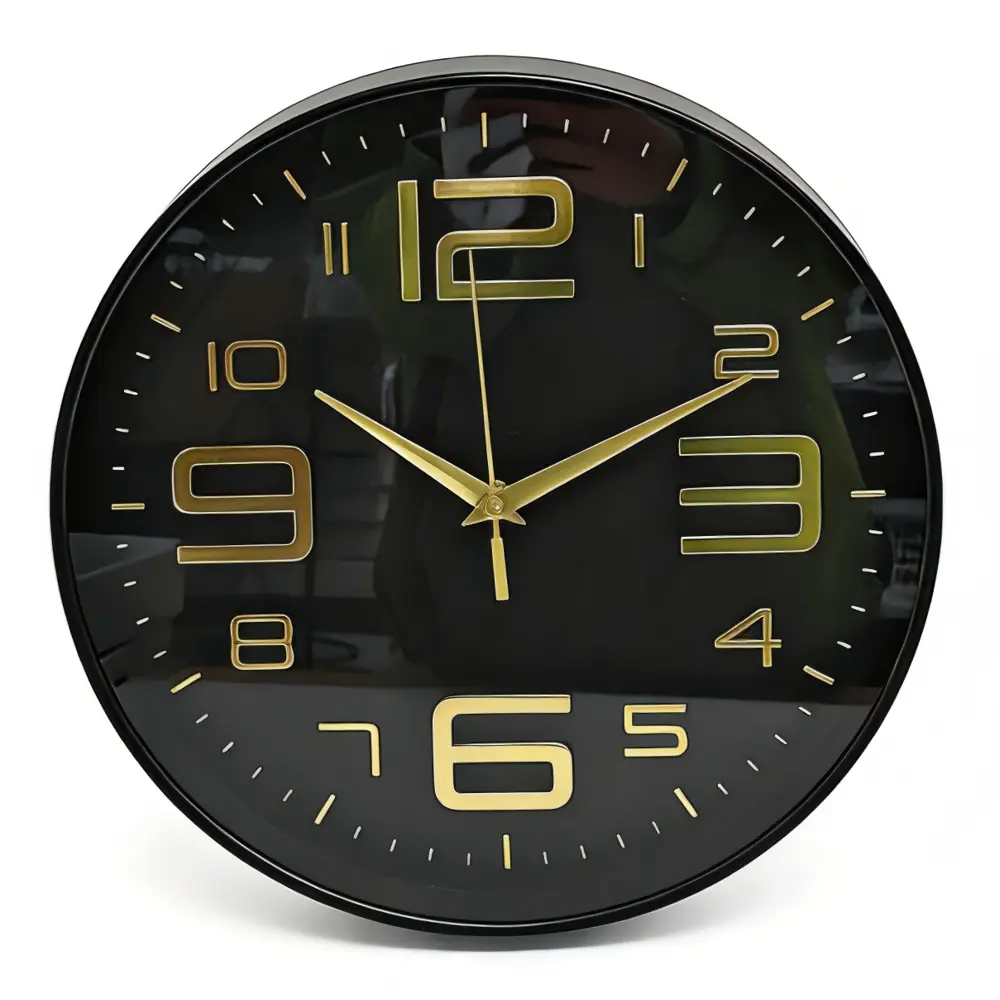 Часы настенные Rocksolid круглые пластик цвет черный бесшумные ø30.5 см STLM-2153006