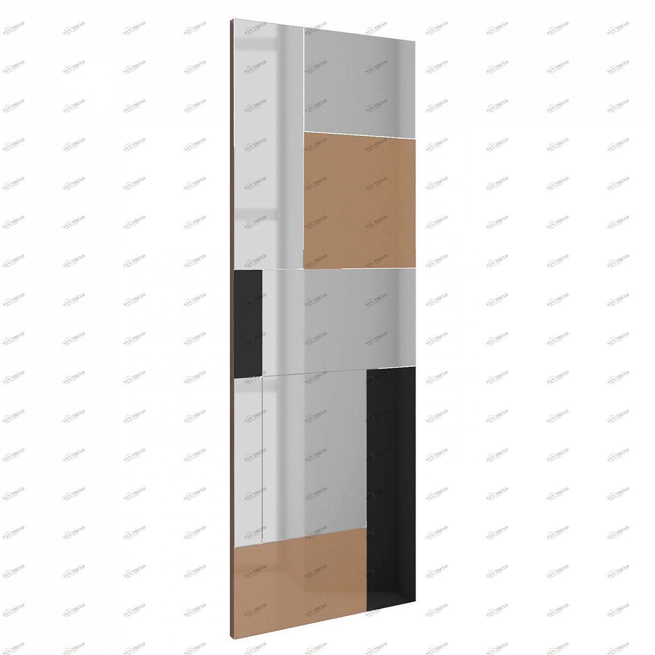 Зеркало-панно напольное деревянное "Стрэйз" GRAUM ДИЗАЙНЕРСКИЕ 304122 Черный;коричневый 