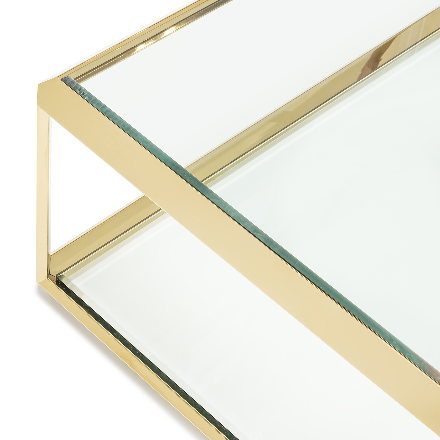 450278-D2 ABHIKA КОФЕЙНЫЙ СТОЛ FORTUNE H37 122X82 CLEAR/GOLD  - Вид №5