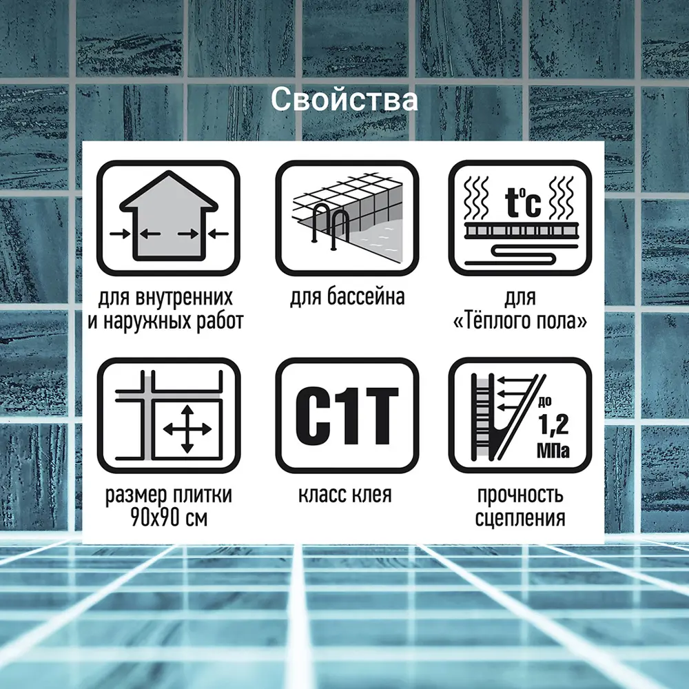 Клей для плитки и камня C1T Unis Белфикс 25 кг Юнис Белфикс STLM-2112194 - Вид №4