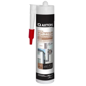Герметик силакриловый универсальный Axton 280 мл белый окрашиваемый