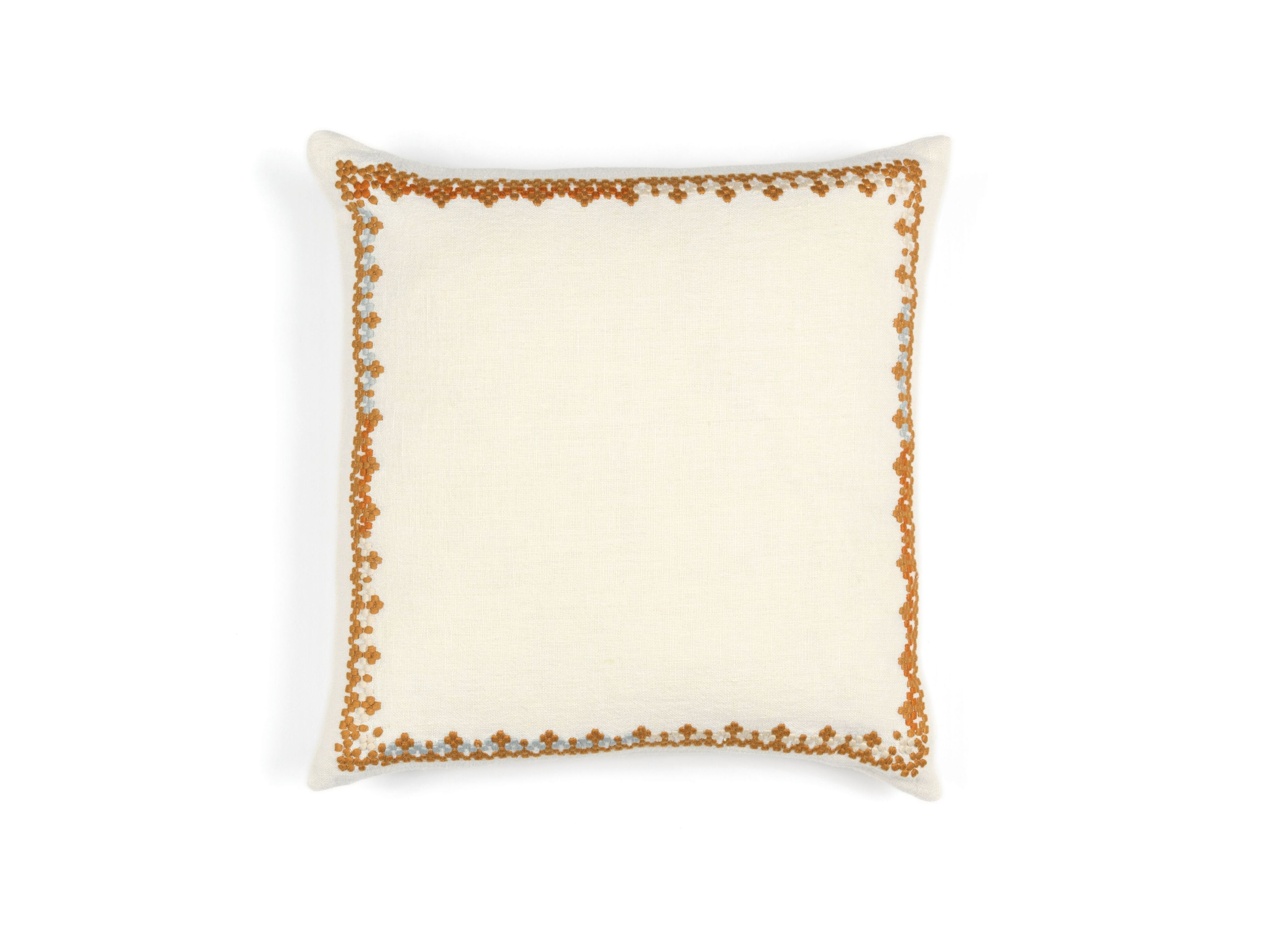 Льняная вышитая квадратная подушка Élitis MAYA ARCH-00137595 - Вид №8