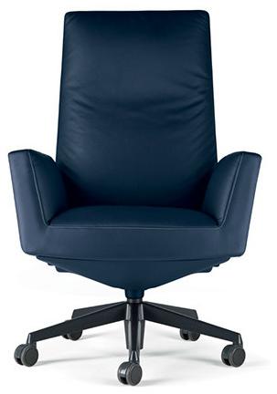 Poltrona Frau Кожаное кресло с откидной спинкой на 5 спиц с колесами L'ufficio - poltrone ufficio sun-id-1494519 - Вид №2