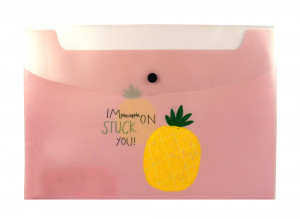 510474 Папка-конверт на кнопке "Фрукты" А4