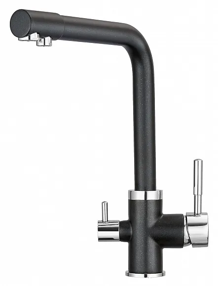 2015, ШВАРЦ (чёрный металлик), СМЕСИТЕЛЬ КУХОННЫЙ GRANULA 2015-ST130 - Вид №1