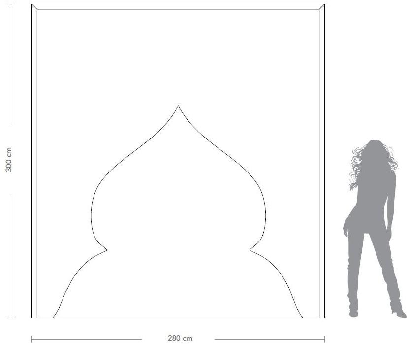 Unica by Tecnotelai Лакированное изголовье из дерева и стекла для двуспальной кровати Harem sun-id-1503319 - Вид №1