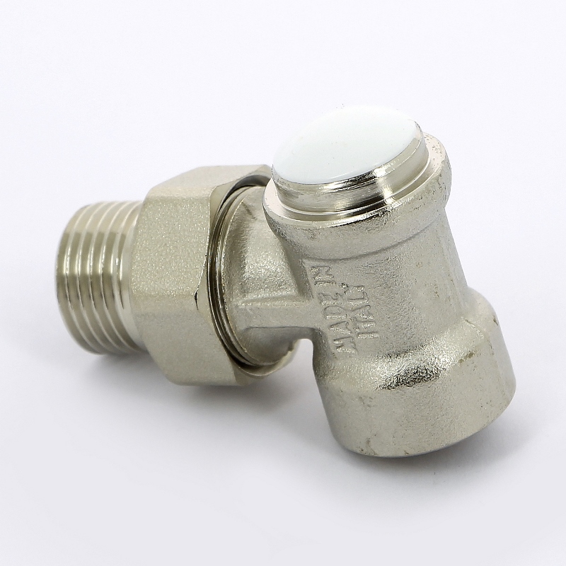 Вентиль НВ угловой для радиаторов обратный с разъемным соединением EMMETI 1/2" серия FULL 01350722 - Вид №2