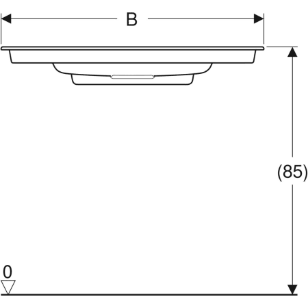 500.395.01.1 Встраиваемая раковина Geberit ONE горизонтальный выпуск, с укороченным вылетом Geberit  - Вид №3