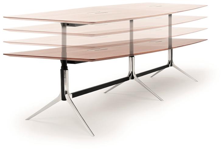 ICF Прямоугольный стол для совещаний, регулируемый по высоте, с системой управления кабелями Notable sun-id-1370700 - Вид №1