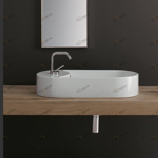 8095 Накладная раковина на столешницу  овальная Scarabeo Ceramiche 