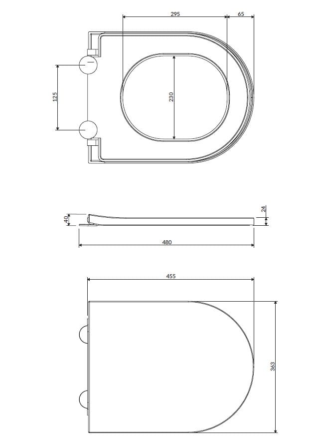 Мягкое сиденье для унитаза duroplast OMNIRES TAMPA TAMPADE ARCH-00100684 - Вид №3