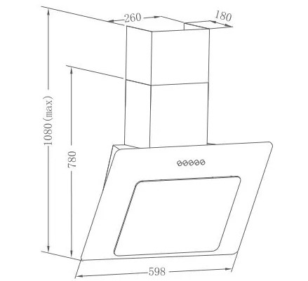 9168702 Вытяжка наклонная Meferi AIRBOX60WH POWER белый/белый STDN-0149471 - Вид №15