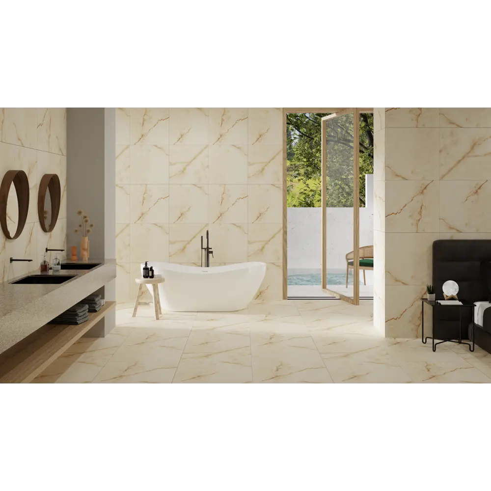 Глазурованный керамогранит Ceramente Stellare Marble Pro Antique White 60x60 см 1.44 м² матовый цвет белый 89348038 STLM-2134496 - Вид №5