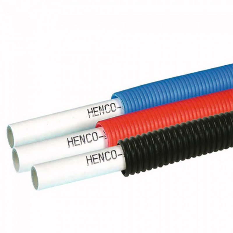 Труба металлопластиковая в гофре Henco 16 красная 100016MR - Вид №1