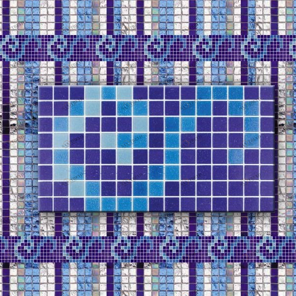 БОРДЮР ИЗ СТЕКЛЯННОЙ МОЗАИКИ BE116(m) ALMA БОРДЮРЫ 20 Бордюры из стеклянной мозаики BE116M