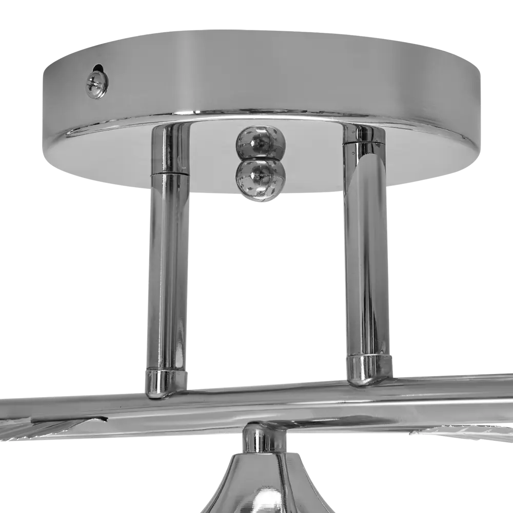 Люстра потолочная JLIGHT HEMI 3 лампы 18 м², цвет хром/бел 84534218 STLM-2042862  - Вид №4