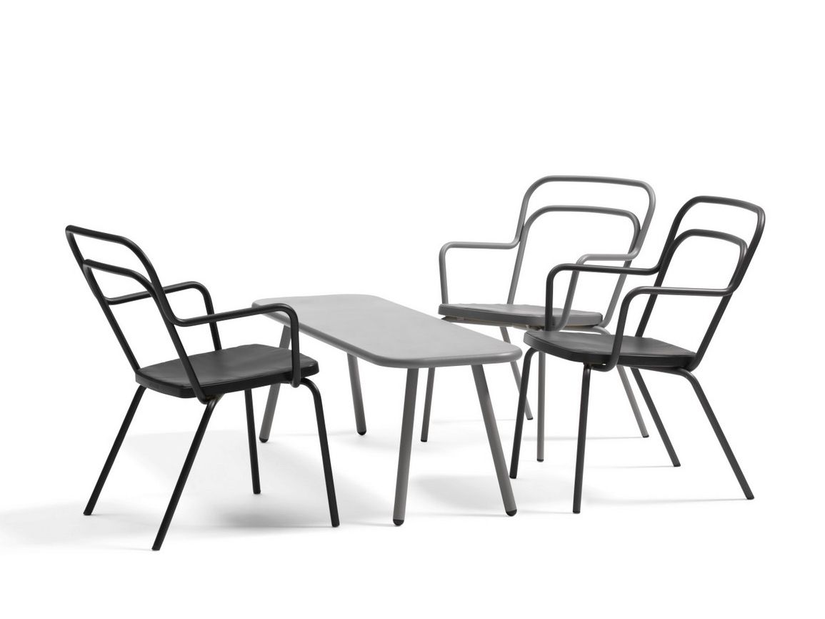 Стальной низкий складной журнальный столик Bla Station Kaffe ARCH-00034534 - Вид №1