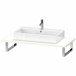 XL104C08585 X-Large Консоль для накладной и встраиваемой сверху раковины компакт Белый глянцевый лак