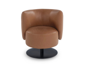 Кожаный поворотный стул с подлокотниками