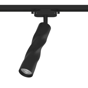 Трековый светильник спот поворотный Ritter Artline витой 200x55мм под лампу GU10 до 2.6м² металл цвет чёрный