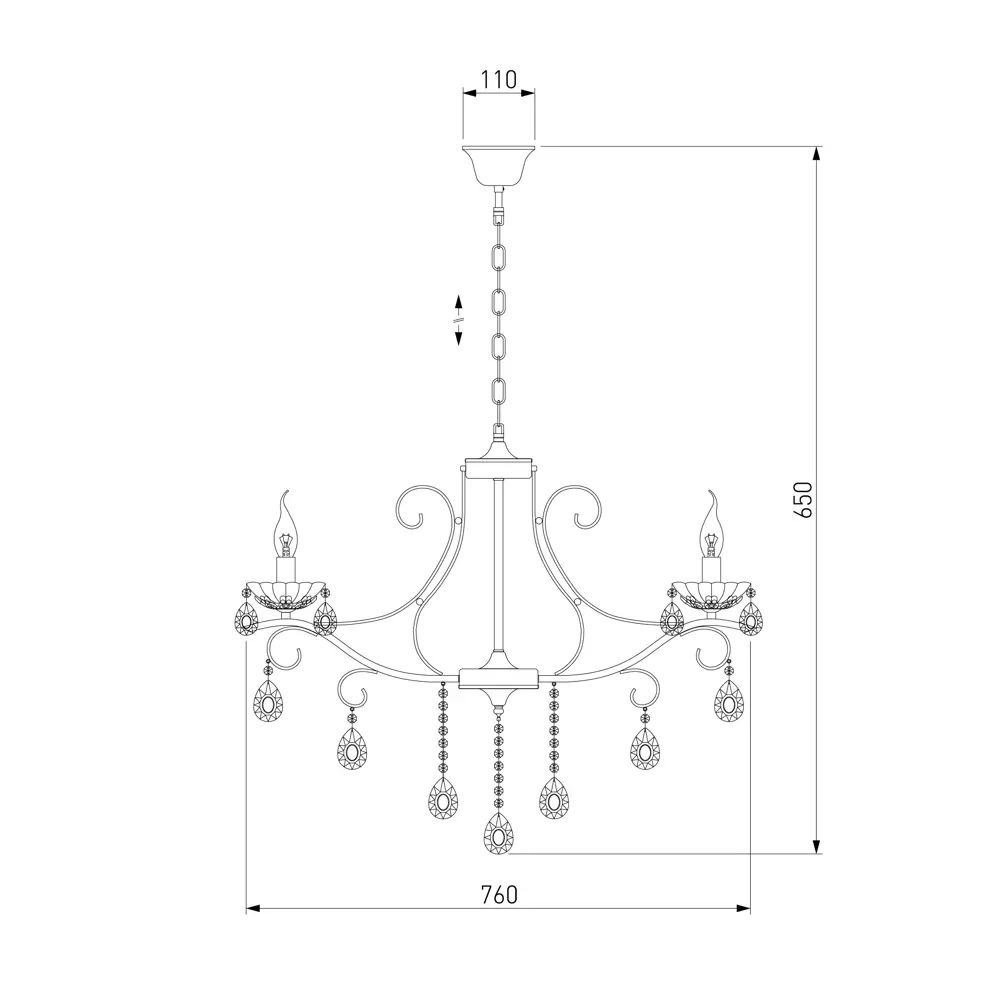 Люстра Eurosvet «Tenderness» 10061/8, 8хЕ14х60 Вт, цвет белый STLM-2197541 - Вид №7