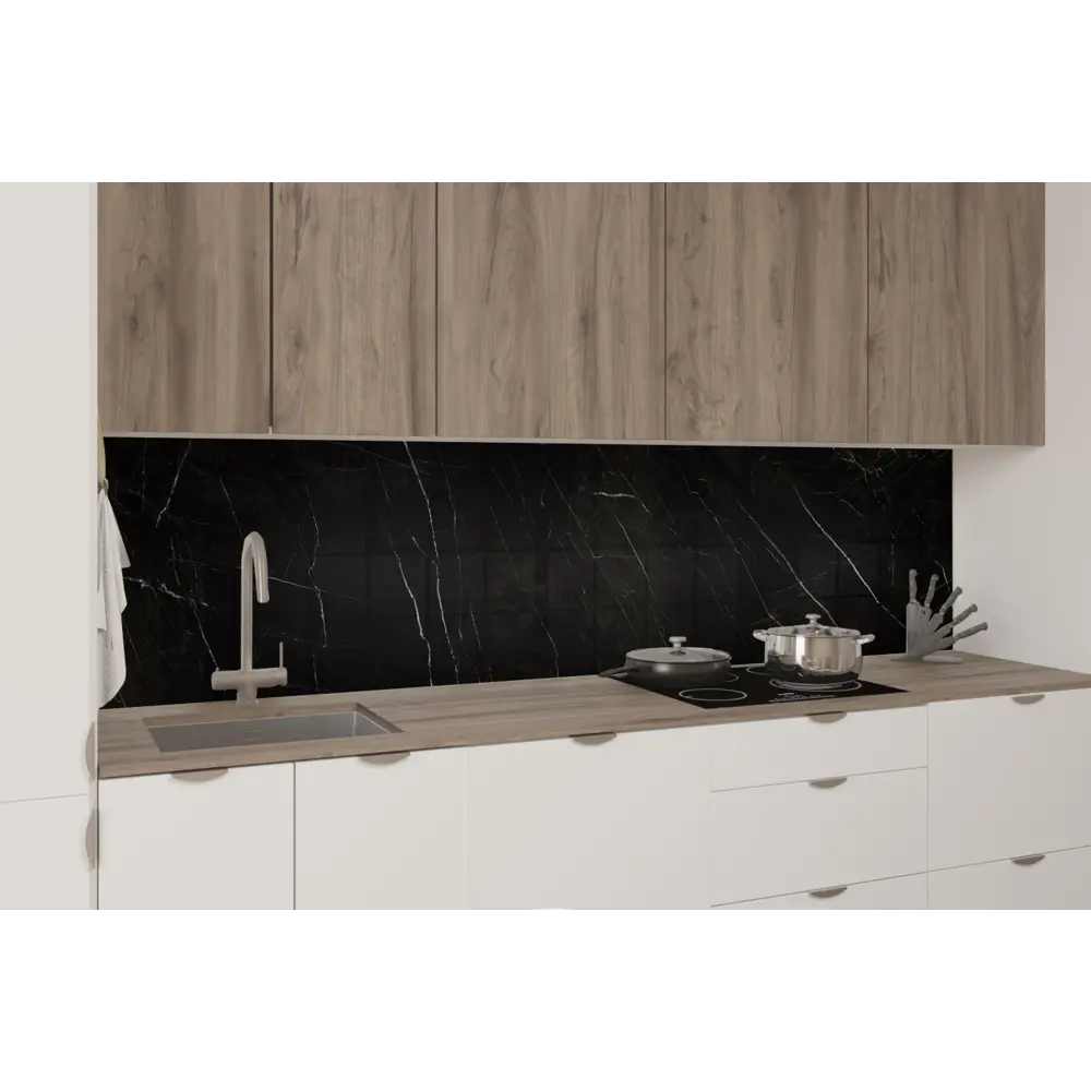 Стеновая панель Alumoart Bruno Perla Mocco 46.1.4 60x0.4x240 см алюминий цвет черный мрамор 88887744 STLM-2089107  - Вид №3