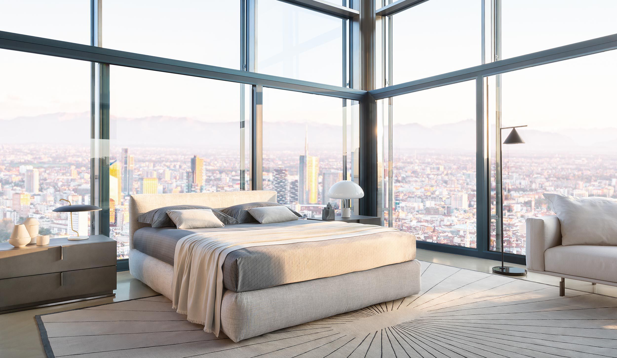 Двуспальная кровать для хранения Flou Merkurio ARCH-00094112