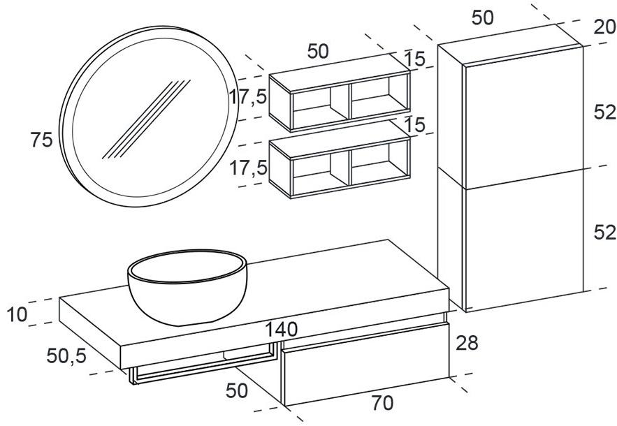 RAB Arredobagno Тумба под умывальник со шкафом Thai sun-id-1411418 - Вид №4