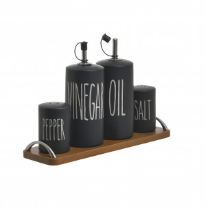 3860931.0176 НАБОР ПОСУДЫ: СОЛОНКА, ПЕРЕЧНИЦА, БУТЫЛЬ ДЛЯ УКСУСА, БУТЫЛЬ ДЛЯ МАСЛА, НА ПОДСТАВКЕ TO4ROOMS