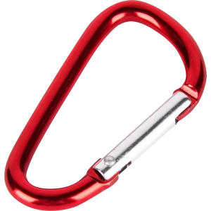 Карабин с защелкой овальный Standers 65 мм, цвет красный
