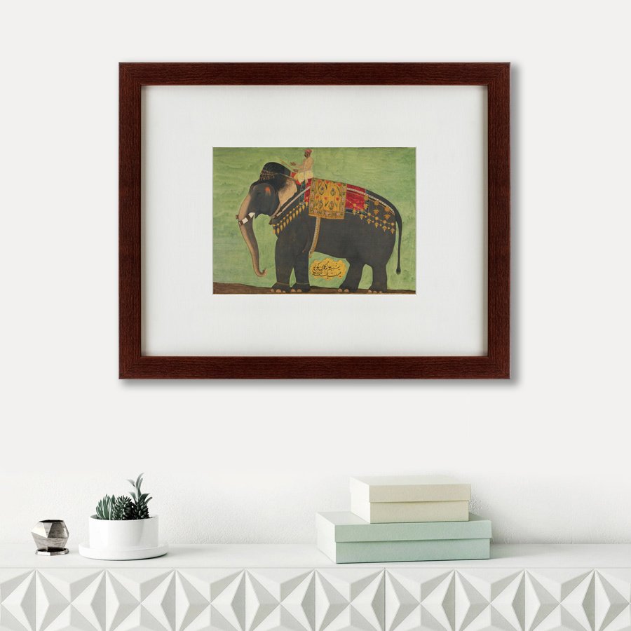 Картина слон: Portrait of the Elephant, Индия, 1640 КАРТИНЫ В КВАРТИРУ  135725 Зеленый;коричневый  - Вид №1