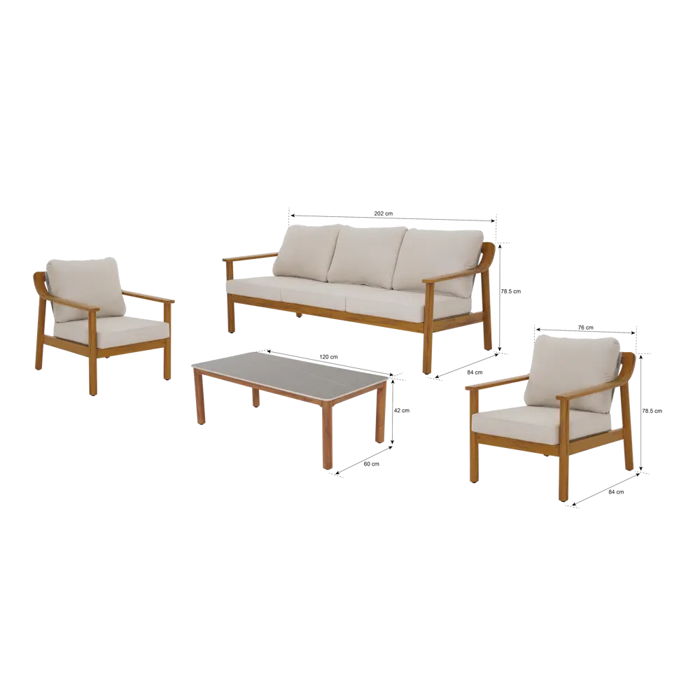 BEGINIA Soga — садовый комплект с диваном и креслами для террасы 89381718 STLM-1570835 - Вид №5