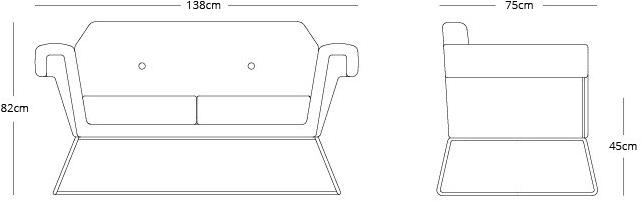 Liqui Contracts 2-местный тканевый диван Hove club sun-id-1390064 - Вид №4