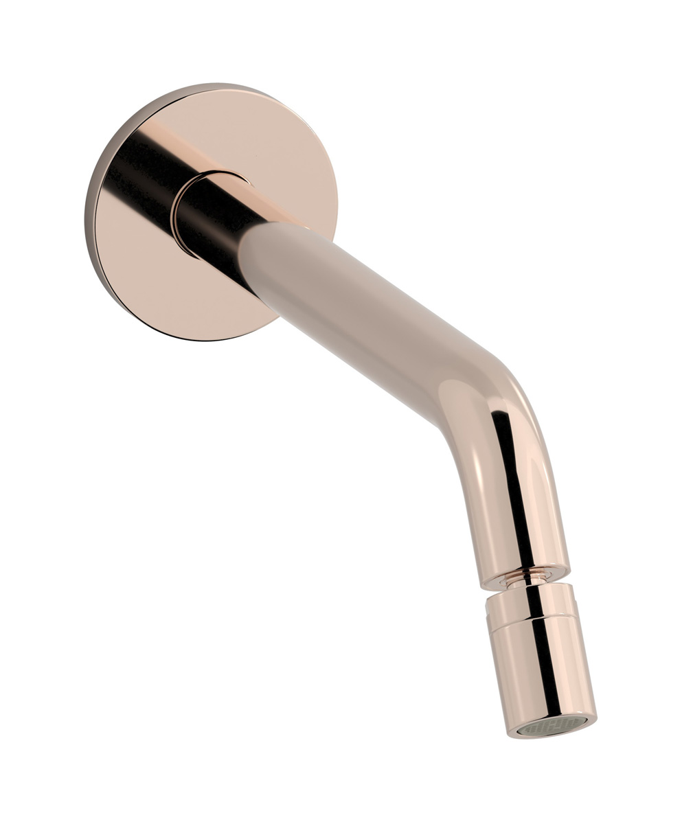 Настенный излив для биде в комплекте в донным клапаном. WE ARE IB rx317rs Rose Gold Reflex