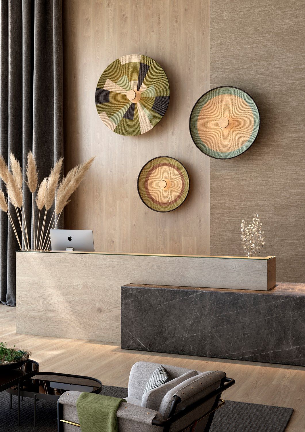 Applique a LED in abaca Forestier Parrot ARCH-00035413 - Вид №1