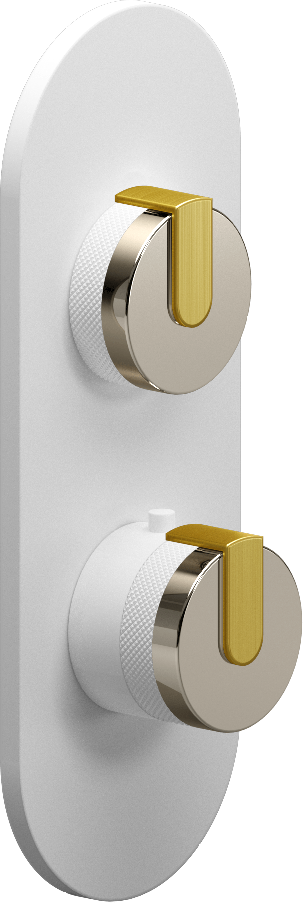 E-8026-R1PNE0-L1BB-WT-T Планка M-Series с 2 ручками - Внешняя часть GRAFF MOD+