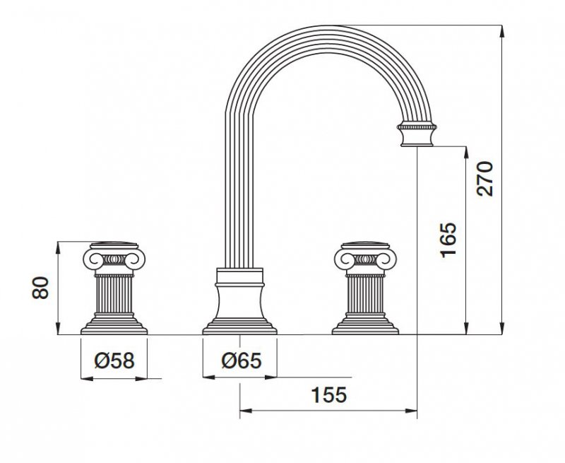 Смеситель на раковину Cezares -BLS2-A-01-O OLIMP OLIMP-BLS2-A-01-O - Вид №1
