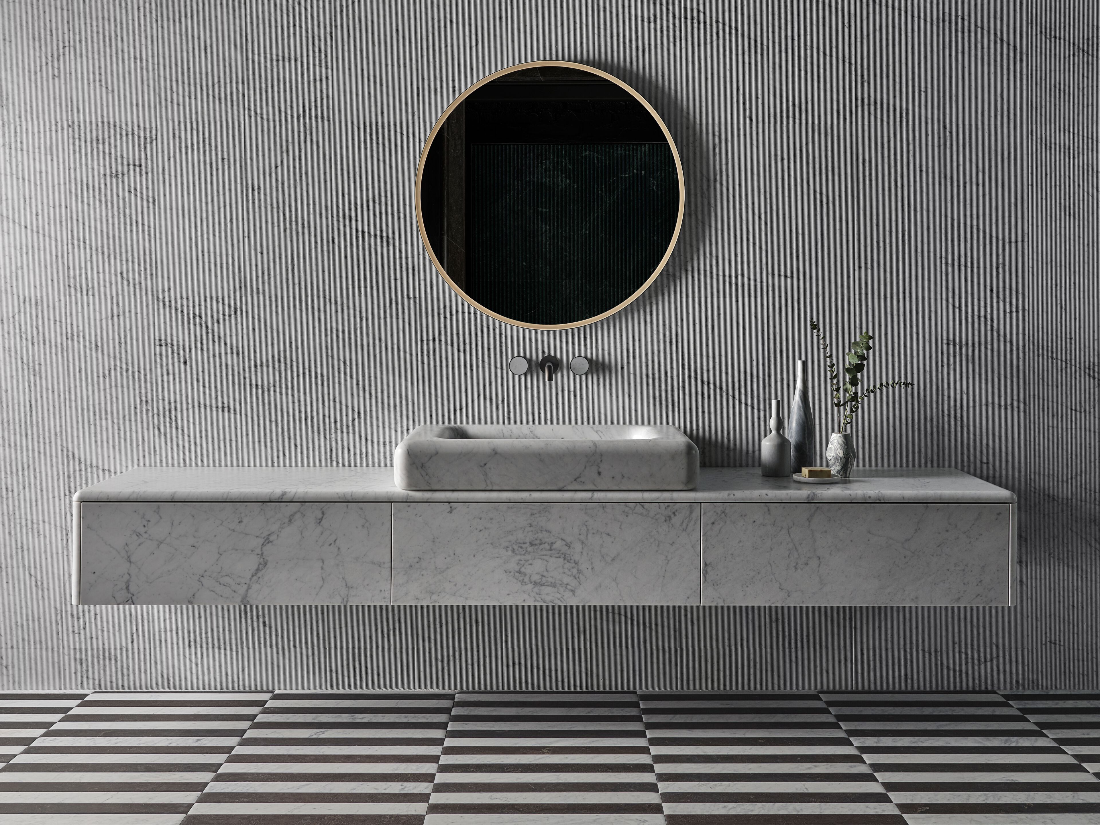 Каменный подвесной шкаф для ванной комнаты Salvatori NEREO ARCH-00116957 - Вид №1