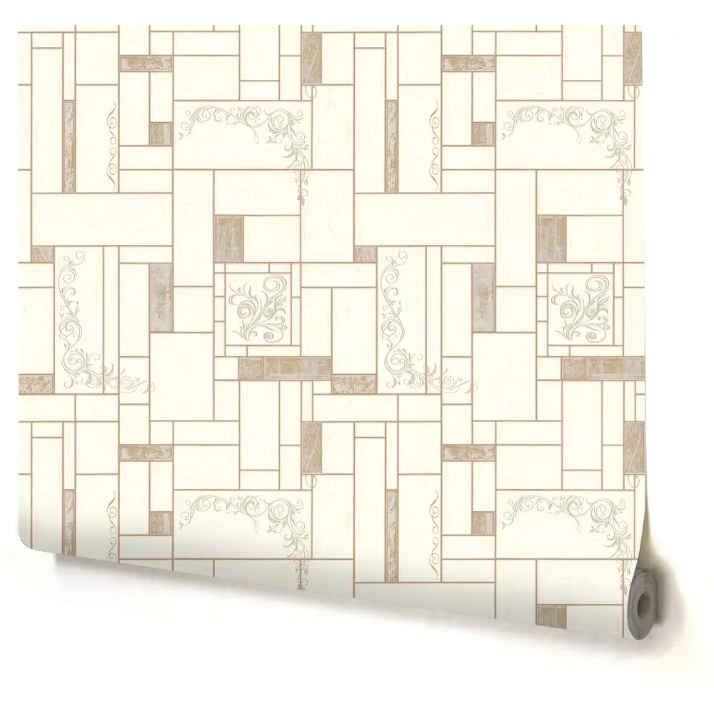 Обои виниловые Home Color Ceramica бежевые 0.53 м 510-21 17122565 STLM-2113837