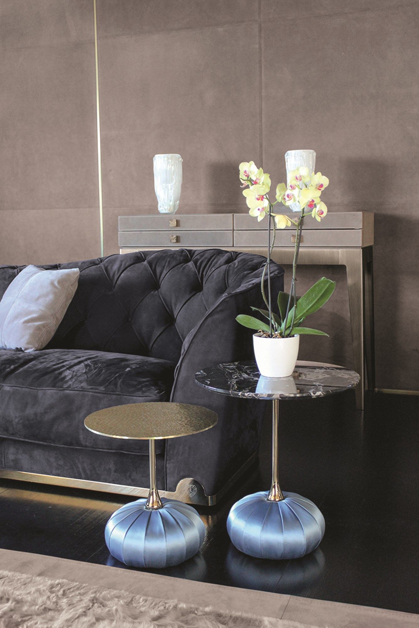 Круглый мраморный журнальный столик Longhi Loveluxe ARCH-00081394