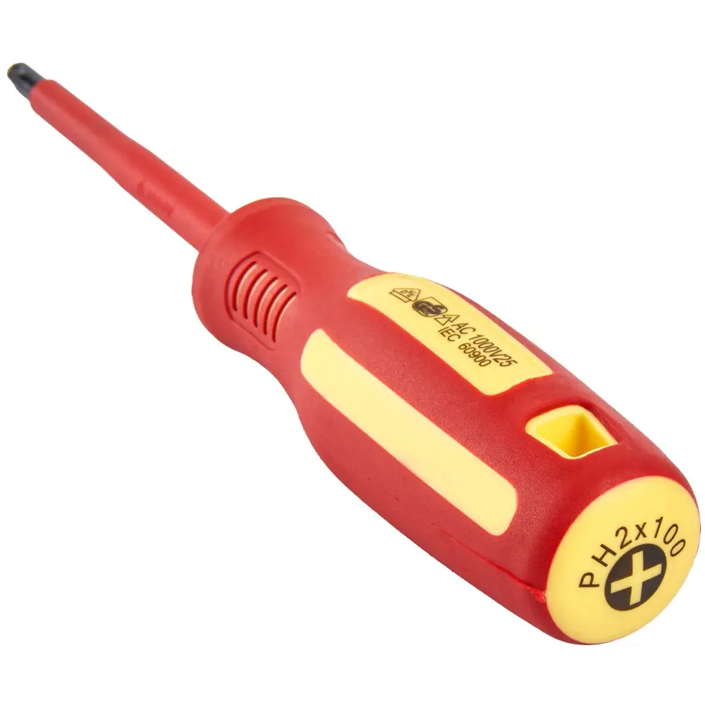 Диэлектрическая отвертка крестовая Elitech PH2x100 мм 89407154 STLM-1568844 - Вид №2