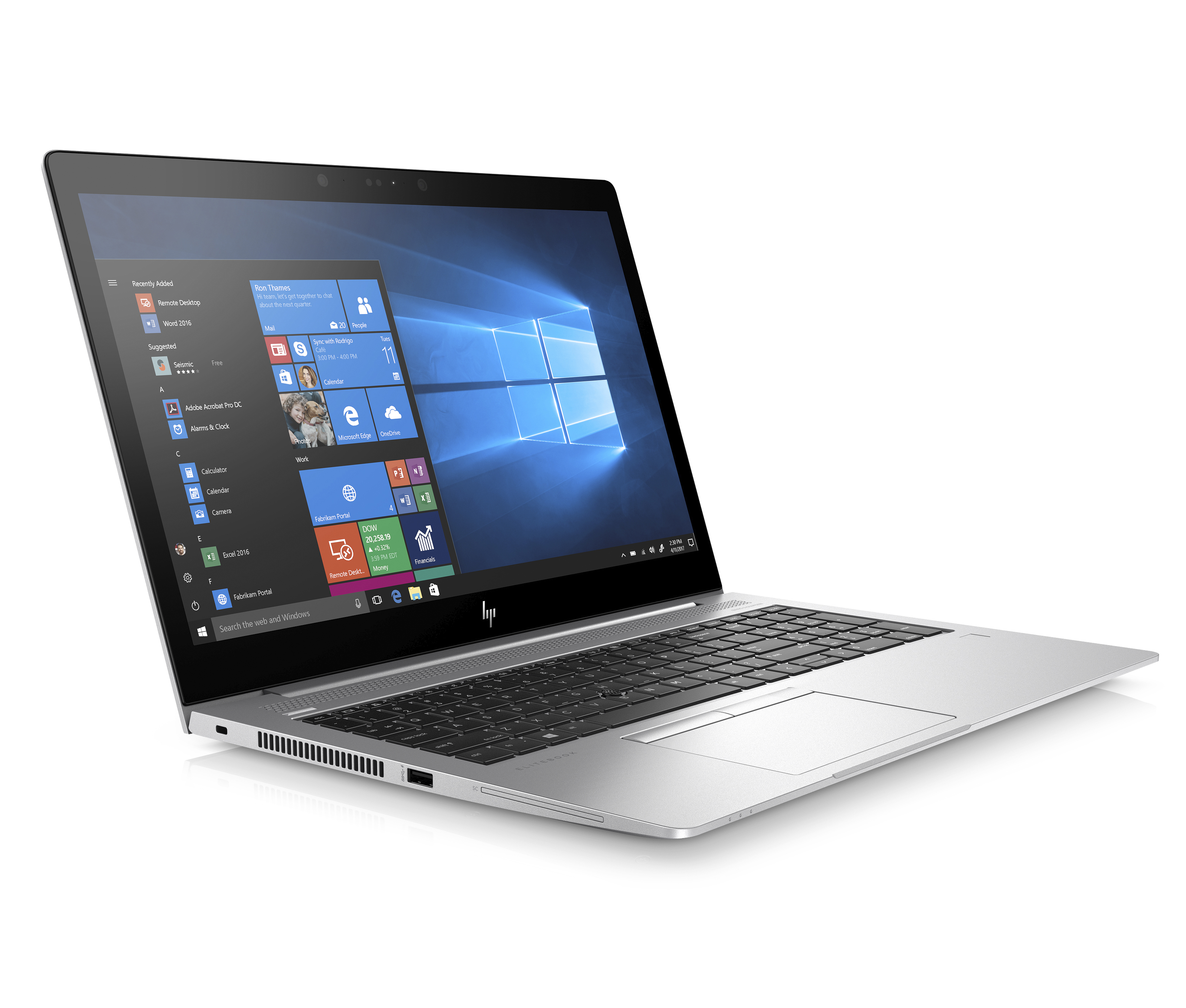 5DF41EA#ACB elitebook 755 g5 15.6"(1920x1080)/amd ryzen 7 pro 2700u(2.2ghz)/8192mb/256ssdgb/nodvd/int:amd vega/56whr/war 3y/1.86kg/silver/dos HP Santreyd  - Вид №2